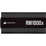 Corsair RM1000x unidad de fuente de alimentación 1000 W 24-pin ATX ATX Negro, Fuente de alimentación de PC negro, 1000 W, 100 - 240 V, 47 - 63 Hz, 12 - 6 A, 150 W, 999,6 W