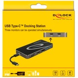 DeLOCK 87773 base para portátil y replicador de puertos Alámbrico USB 3.2 Gen 1 (3.1 Gen 1) Type-C Negro, Estación de acoplamiento negro, Alámbrico, USB 3.2 Gen 1 (3.1 Gen 1) Type-C, 4,5 W, Negro, 3840 x 2160 Pixeles, China