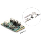 DeLOCK Mini PCIe I/O PCIe tamaño completo 1 x Paralelo, 2 x Serie, Tarjeta de interfaz 