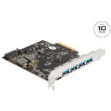 DeLOCK Tarjeta PCI Express x4 a 1 x USB Type-C + 4 x USB Tipo-A, Tarjeta de interfaz 