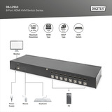 Digitus Conmutador KVM HDMI 8 Puertos, Switch KVM 