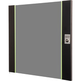 Digitus Puerta frontal de vidrio para carcasa de pared de 19" 12U serie Unique, Panel frontal negro