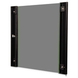 Digitus Puerta frontal de vidrio para carcasa de pared de 19" 12U serie Unique, Panel frontal negro