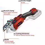 EINHELL GE-GS 18 Li - Solo, 3408290, Serrucho podador rojo/Negro