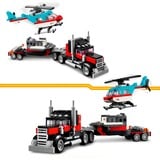 LEGO Camión Plataforma con Helicóptero, Juegos de construcción Juego de construcción, 7 año(s), Plástico, 270 pieza(s), 383 g