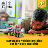 LEGO Camión Plataforma con Helicóptero, Juegos de construcción Juego de construcción, 7 año(s), Plástico, 270 pieza(s), 383 g