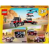 LEGO Creator Camión Plataforma con Helicóptero, Juegos de construcción Juego de construcción, 7 año(s), Plástico, 270 pieza(s), 383 g