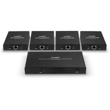 Lindy Splitter Extensor HDMI 4K60 de 4 Puertos, Splitter HDMI negro
