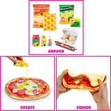 ZURU Slime Mart - Caja Mixta de Pizza y Comida Rápida en Cesta, Manualidades 
