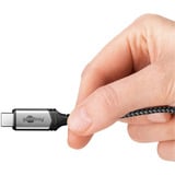goobay 74211, Cable negro/Gris
