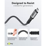 goobay Cable USB4 Gen 3x2, conector USB-C > conector USB-C, 40Gbit/s negro/Gris
