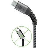 goobay Cable USB 2.0, conector USB-A > conector Micro-USB gris/Plateado