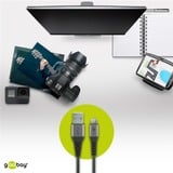 goobay Cable USB 2.0, conector USB-A > conector Micro-USB gris/Plateado