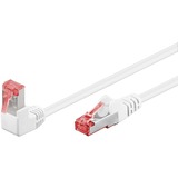 goobay Cable de parche Cat.6 S/FTP (PiMF), 1x 90° en ángulo blanco
