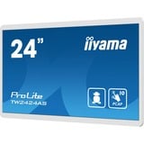 iiyama TW2424AS-W1 pantalla de señalización Pantalla plana para señalización digital 60,5 cm (23.8") Wifi 250 cd / m² 4K Ultra HD Negro Pantalla táctil Procesador incorporado Android 24/7, Pantalla de gran formato blanco, Pantalla plana para señalización digital, 60,5 cm (23.8"), 1920 x 1080 Pixeles, Wifi, 24/7