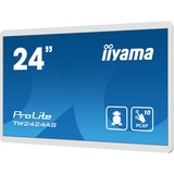 iiyama TW2424AS-W1 pantalla para PC 60,5 cm (23.8") 1920 x 1080 Pixeles 4K Ultra HD Pantalla táctil Negro, Pantalla de gran formato blanco, 60,5 cm (23.8"), 1920 x 1080 Pixeles, 4K Ultra HD, 14 ms, Negro