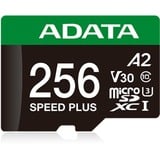 ADATA Speed Plus 256 GB MicroSDXC Clase 10, Tarjeta de memoria 256 GB, MicroSDXC, Clase 10, 180 MB/s, 160 MB/s, Class 3 (U3)