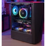 Aerocool WAVEBKV3 Caja PC ATX Cristal Templado 4xVentilador RGB Negro, Cajas de torre negro, Midi Tower, PC, Negro, ATX, micro ATX, Mini-ITX, ABS, SPCC, Azul, Verde, Rojo