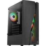 Aerocool WAVEBKV3 Caja PC ATX Cristal Templado 4xVentilador RGB Negro, Cajas de torre negro, Midi Tower, PC, Negro, ATX, micro ATX, Mini-ITX, ABS, SPCC, Azul, Verde, Rojo