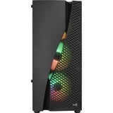 Aerocool WAVEBKV3 Caja PC ATX Cristal Templado 4xVentilador RGB Negro, Cajas de torre negro, Midi Tower, PC, Negro, ATX, micro ATX, Mini-ITX, ABS, SPCC, Azul, Verde, Rojo