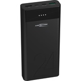 Ansmann 1700-0112 batería externa Polímero de litio 24000 mAh Antracita, Banco de potencia negro, Antracita, GPS, MP3/MP4, Teléfono móvil/smartphone, Portátil/netbook, Tableta, LED, Rectángulo, Actividad, Estado, Polímero de litio
