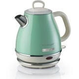 Ariete 2868/04 tetera eléctrica 1 L 1630 W Verde, Hervidor de agua verde claro, 1 L, 1630 W, Verde, Metal, Sin cables, Filtrado