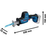 Bosch Sierra sable a batería GSA 18V-24 Professional solo, 18 voltios, Sierra de sable azul/Negro