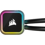 Corsair iCUE H150i RGB ELITE Procesador Sistema de refrigeración líquida todo en uno 12 cm Negro 1 pieza(s), Refrigeración por agua negro, Sistema de refrigeración líquida todo en uno, 12 cm, 1850 RPM, 19 dB, 35,8 dB, 65,57 cfm