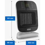 DeLonghi Calefactor HFX60V20, Termoventiladores negro/blanco