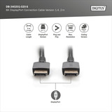 Digitus DB-340201-020-S, Cable negro/Gris