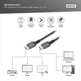 Digitus DB-340201-020-S, Cable negro/Gris