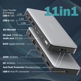 Digitus Estación de acoplamiento USB-C de 11 puertos gris/Negro