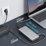 Digitus Estación de acoplamiento USB-C de 11 puertos gris/Negro