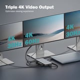 Digitus Estación de acoplamiento USB-C de 11 puertos gris/Negro