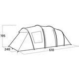 Easy Camp 120492 Leka Twin 6, Tienda de campaña verde oliva