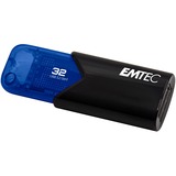Emtec B110 Click Easy 3.2 unidad flash USB 32 GB USB tipo A 3.2 Gen 2 (3.1 Gen 2) Negro, Azul, Lápiz USB azul/Negro, 32 GB, USB tipo A, 3.2 Gen 2 (3.1 Gen 2), 20 MB/s, Deslizar, Negro, Azul