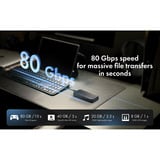 ICY BOX Carcasa SSD M.2 NVMe IB-1980M-80G, Caja de unidades negro