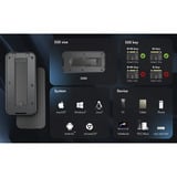 ICY BOX Carcasa SSD M.2 NVMe IB-1980M-80G, Caja de unidades negro