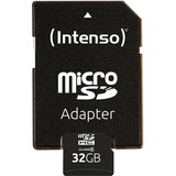 Intenso 32GB MicroSDHC Clase 10, Tarjeta de memoria 32 GB, MicroSDHC, Clase 10, 25 MB/s, Resistente a golpes, Resistente a la temperatura, Resistente al agua, A prueba de rayos X, Negro
