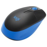 Logitech M190 Ratones, Ratón negro/Azul, Ambidextro, Óptico, RF inalámbrico, 1000 DPI, Azul