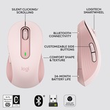 Logitech Signature M650 ratón mano derecha RF Wireless + Bluetooth Óptico 2000 DPI rosa, mano derecha, Óptico, RF Wireless + Bluetooth, 2000 DPI, Rosa