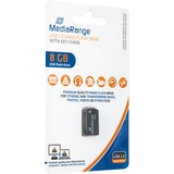 MediaRange USB Nano 8 GB, Lápiz USB negro