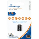 MediaRange USB Nano 8 GB, Lápiz USB negro