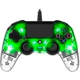 Nacon PS4OFCPADCLGREEN mando y volante Verde, Transparente Gamepad Analógico/Digital PlayStation 4 transparente/Verde, Gamepad, PlayStation 4, Botón Compartir, Analógico/Digital, Verde, Alámbrico