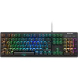 Sharkoon SKILLER SGK30 teclado USB QWERTZ Alemán Negro, Teclado para gaming negro, Completo (100%), USB, Interruptor mecánico, QWERTZ, LED RGB, Negro