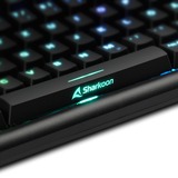 Sharkoon SKILLER SGK30 teclado USB QWERTZ Alemán Negro, Teclado para gaming negro, Completo (100%), USB, Interruptor mecánico, QWERTZ, LED RGB, Negro