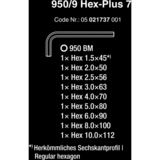 Wera 950/9 Hex-Plus 7, 05021737001, Destornillador negro