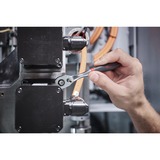 Wiha Carraca reversible 1/4", botón pulsador y seguro de bolas negro/Rojo