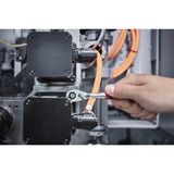 Wiha Carraca reversible 1/4", botón pulsador y seguro de bolas negro/Rojo