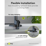 goobay 74074, Soporte de monitor negro